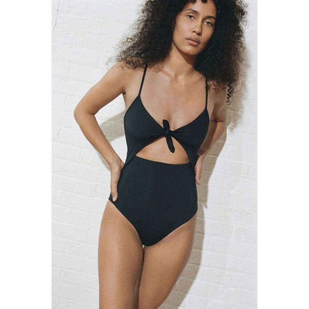 Mara Hoffman Black Kia One Piece Fully Lined Swimsuit Size XS NWT $250 UPF 50 - Picture 2 of 13